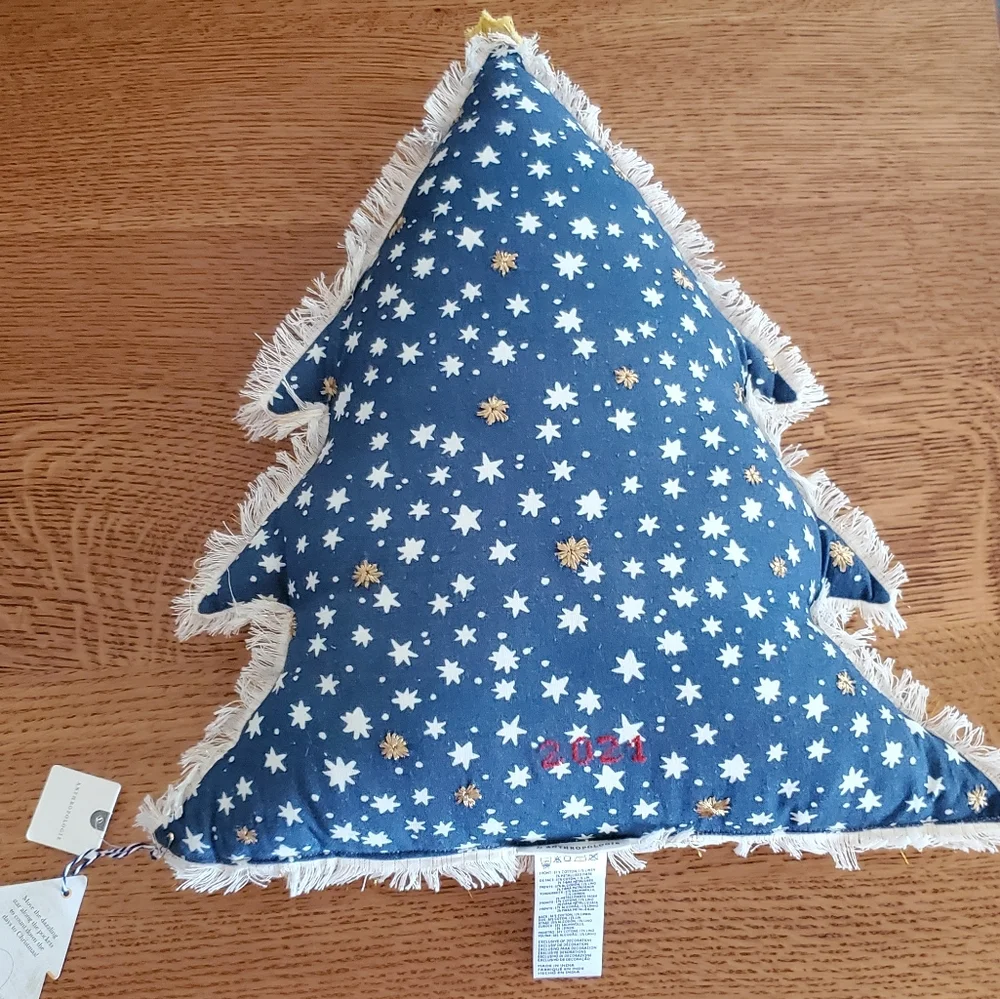 Anthropologie Advent Calender Tree Pillow